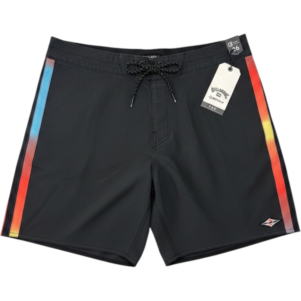 Billabong Kirra Pro Mens Black Boardshorts Size 36 NEW MSRP 75